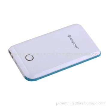 Fashionable Colorful Portable Charger for Mobile Phones, with Built Cable, 6,600mAh Capacity